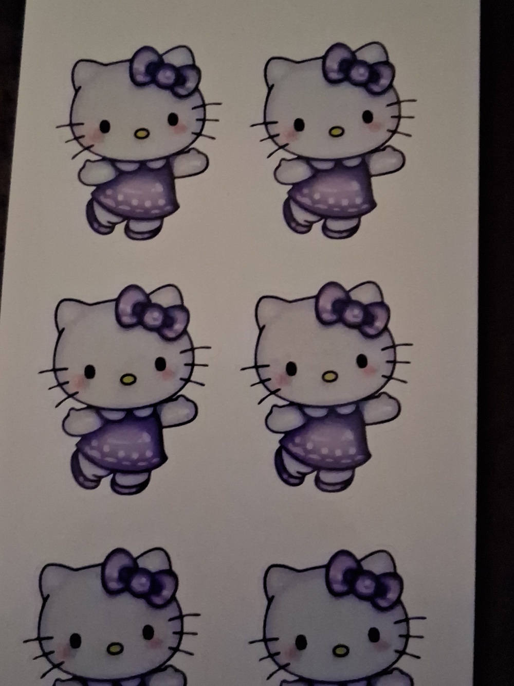 Hello Kitty White & Purple Character Sticker Sheet 6 Sticker - Picture 3 of 7
